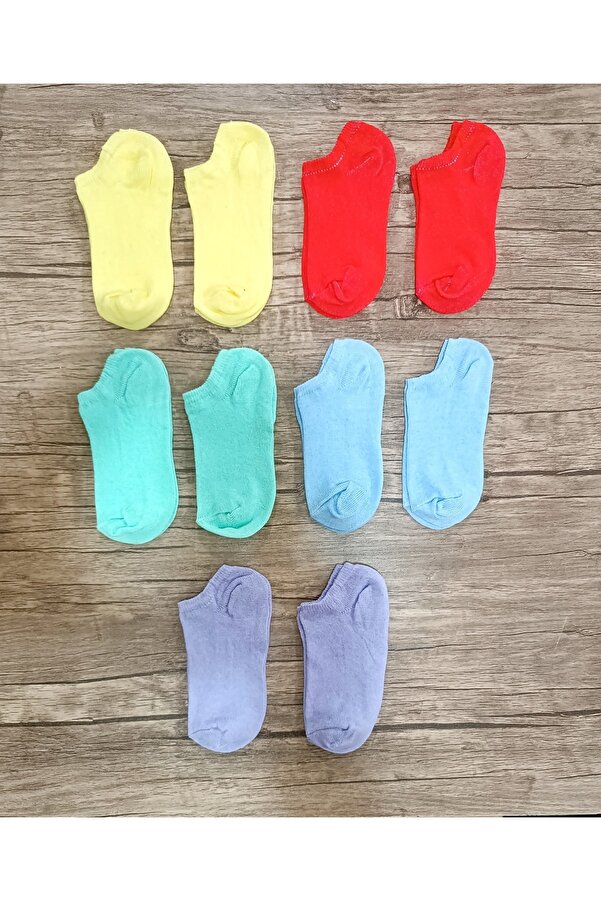 SOCKSHION 10 Çift Sevimli Ve Rahat Çocuk Patik Çorap Seti Rengarenk