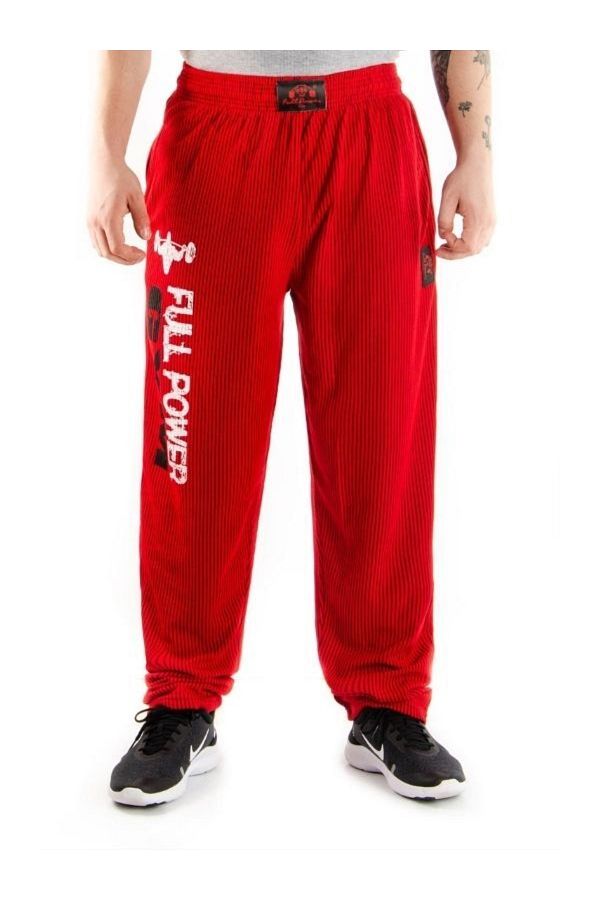 Full power Gym Bottom Sports Tracksuit Red Striped Trendyol