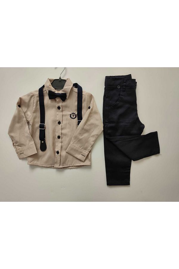 togi-Embroidered Strappy Shirt Set 1