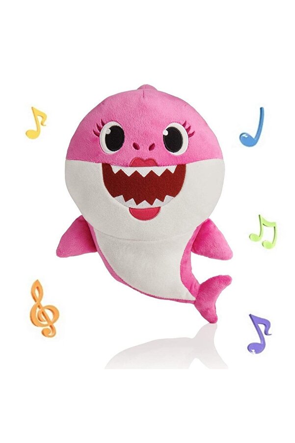 Schulzz Baby Shark Uyumlu Mommy Shark Ithal Müzikli Oyuncak Peluş 30 Cm