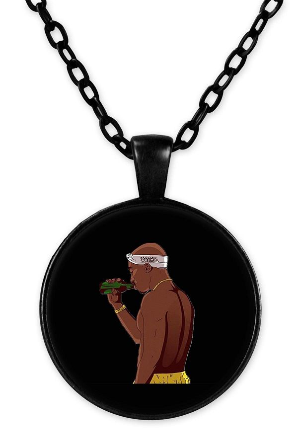 herotasar m Tupac Bll3012 Black Chain Necklace Trendyol