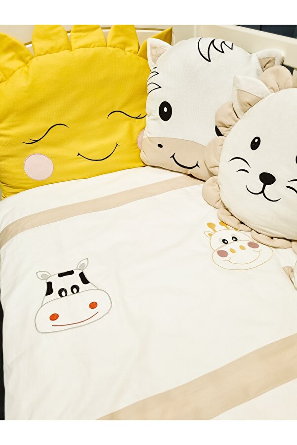 Kista Baby Park Yatak Bebek Uyku Seti Nevresim Takımı 70x110 Animals Kahverengi