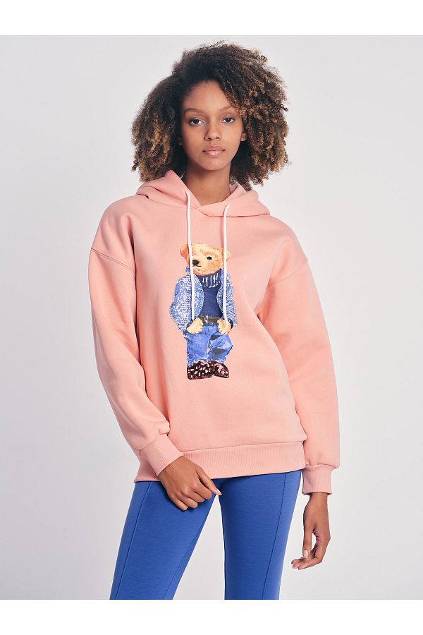 Hooded teddy sweatshirt 2025