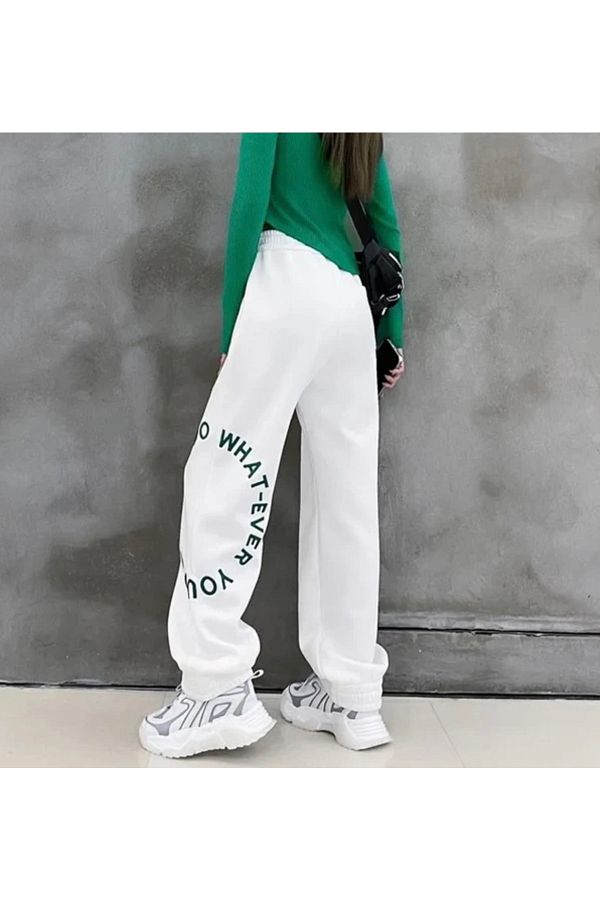AMOR FACE Custom Design Just Do Want Printed Summer Street Style Hip Hop Baggy Women s Sweatpants Trendyol