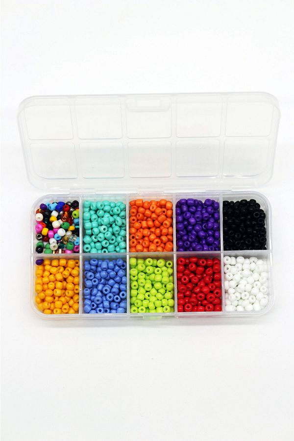 Hobimos-Hobby Accessory Sand Bead Set in 10 Compartments Box 10x10 Grams 1