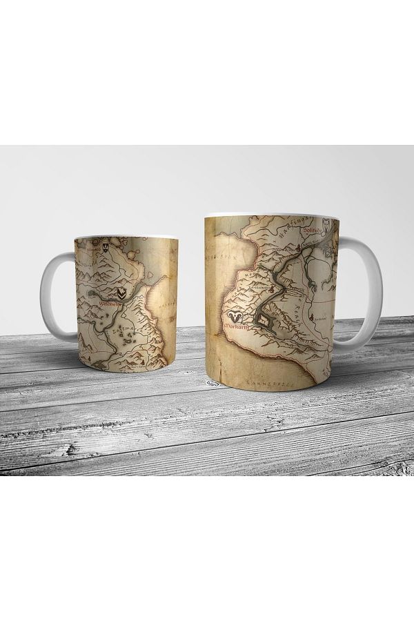Pixxa-Skyrim Map - The Elder Scrolls V: Skyrim Mug Cup Model 1 1