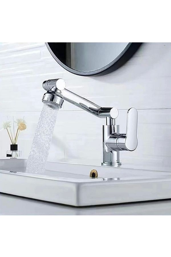 İSAOĞLU YAPI-Sink Mixer Bathroom Sink Faucet Functional Movable Design Water Flow and Pressure Adjustable 1