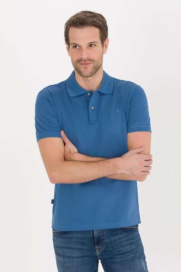 Pierre Cardin Slim Fit Polo Neck Basic T-shirt