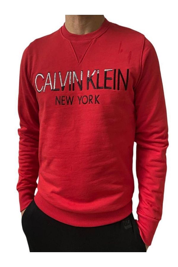 Calvin Klein Organic Cotton Regular Fit Sweatshirt Red Trendyol