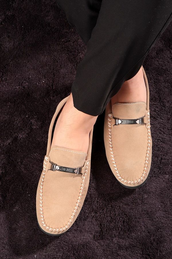Ducavelli-Halb Genuine Leather Men's Casual Shoes, Loafer Shoes, Light Shoes, Buckle Loafers, Suede Loafers 1