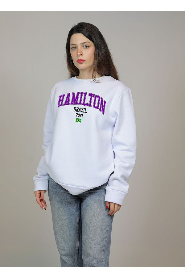 UnaSempre Lewis Hamilton College Formula 1 F1 Sweatshirt Trendyol