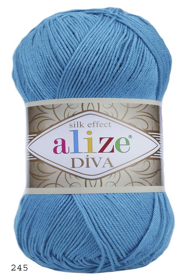 Alize-Turquoise Blue Diva 245 (Pack of 5) 1