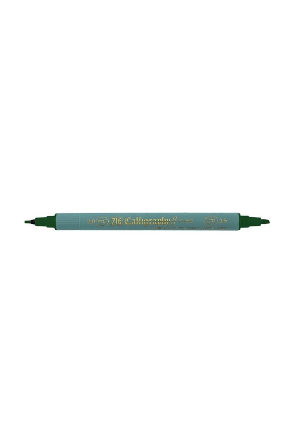 Zig-Calligraphy Pen Double Tip 2 mm + 3.5 mm Green 1