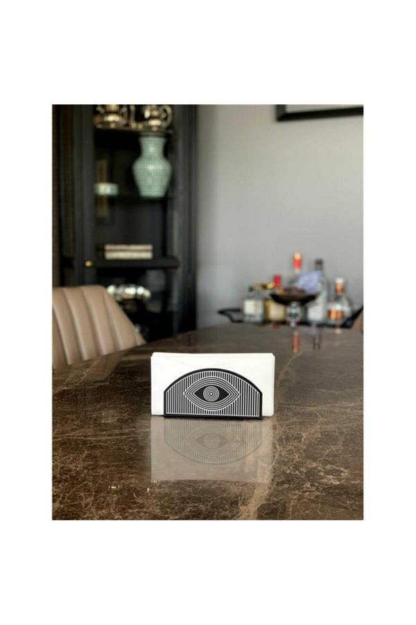 The Mia-Napkin Holder Black 16 X 8 Cm - Eye 1