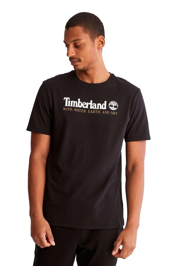 Timberland black t shirt discount