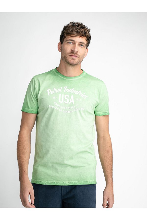 Petrol Industries T Shirt Green Regular fit Trendyol