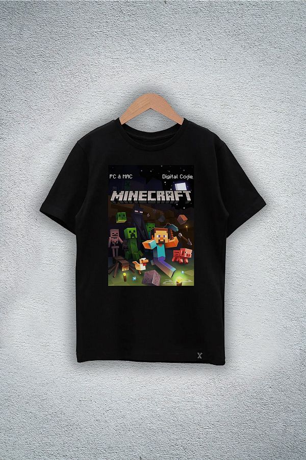Darkiakids Minecraft Herobrine Special Design Printed Unisex Kids T Shirt Trendyol