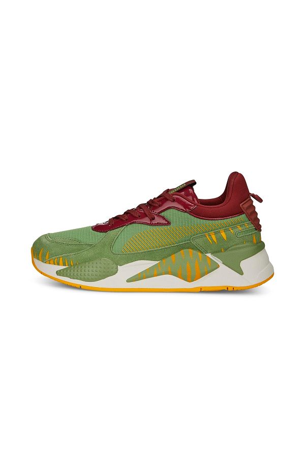 Burgundy pumas yellow top