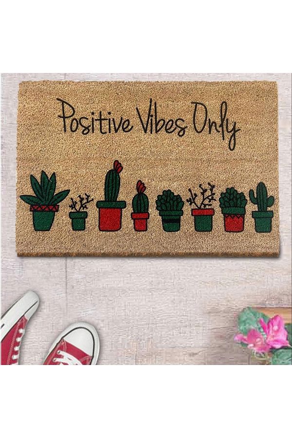 Chilai Home-Positive Vibes Koko Door Mat 1