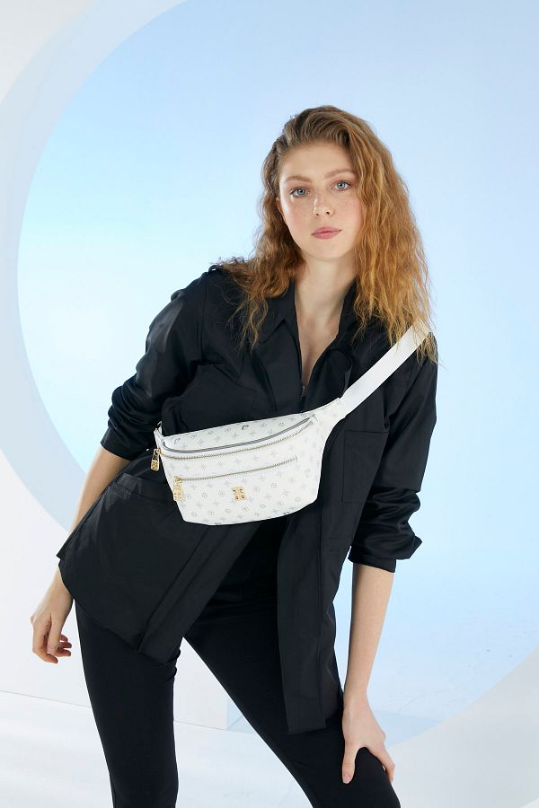 Pierre Cardin White Monogram Women s Waist Bag 05PO22Y1542 Trendyol