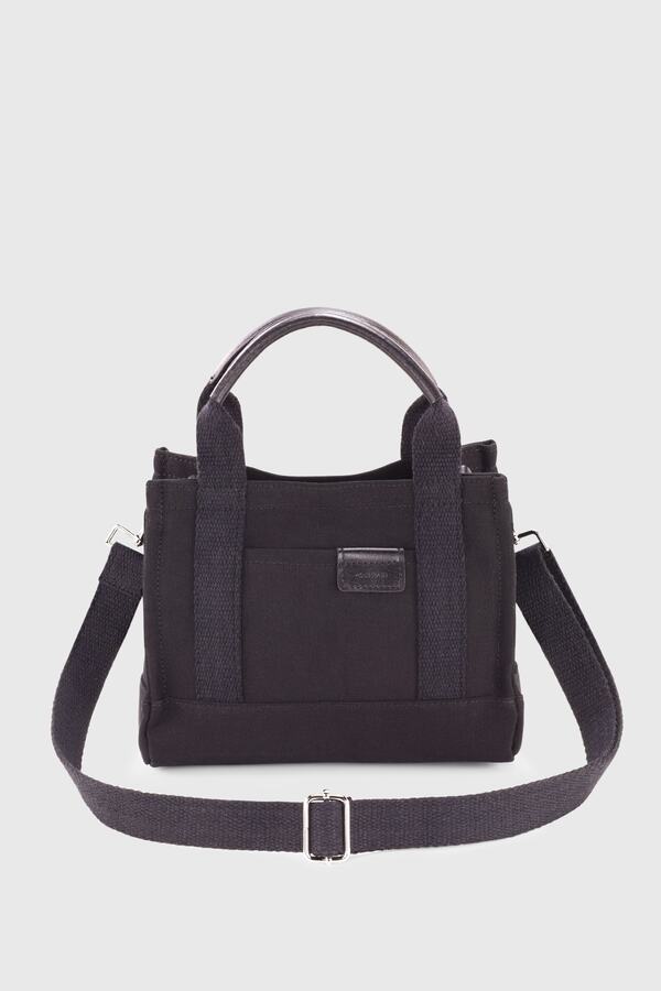 Housebags Kadın Siyah Kanvas Tote Bag 232