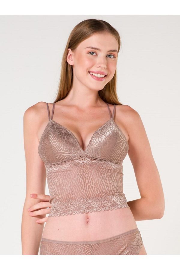 Top Step Cross Strap Detailed Bralette Bra Trendyol