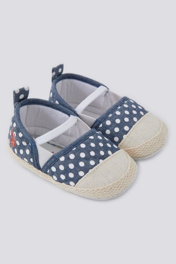 U.S. Polo Assn.-Polka Dot Denim Baby Girl Ballerinas 1
