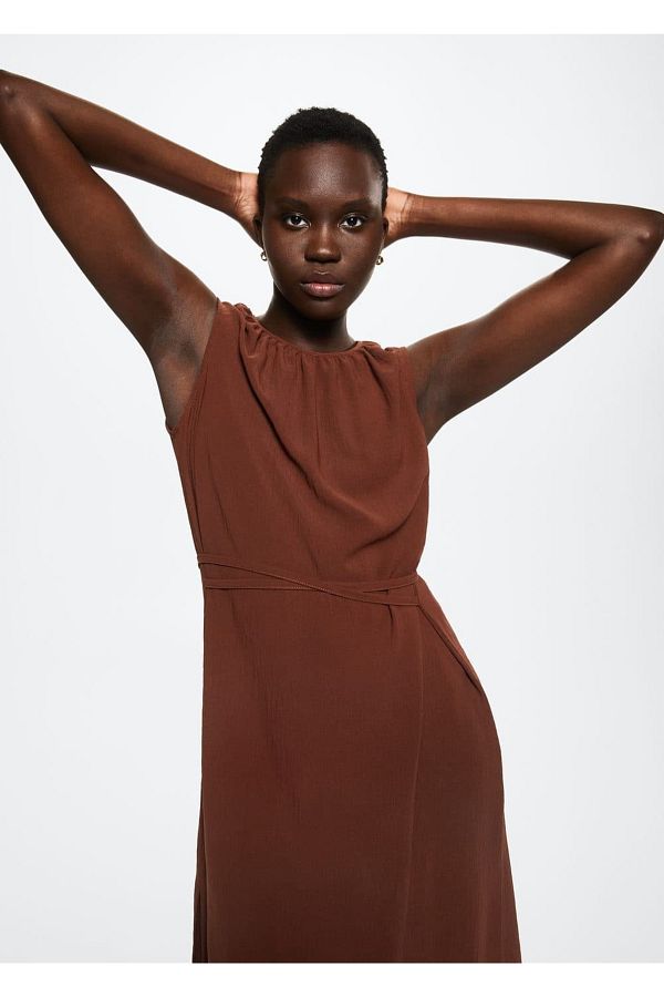 MANGO Woman-Rochie tesuta cu centura 1