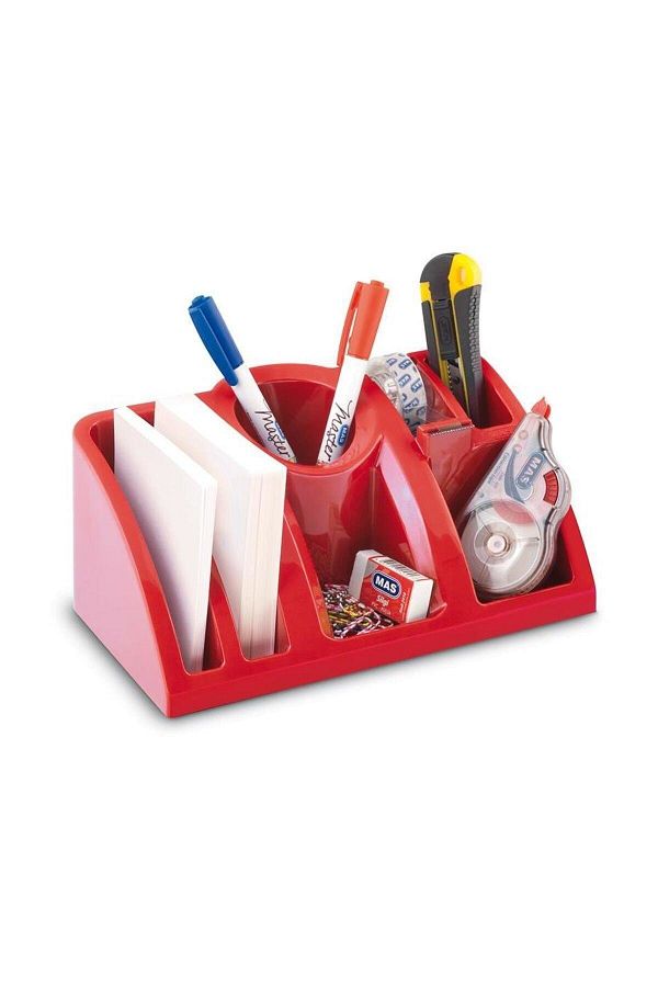 Mas-Red Desk Organizer Usb Hub C. Reader 1