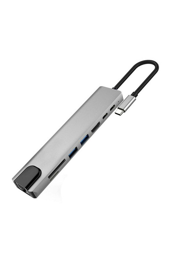ARABULALACA-Ethernet USB Type C Hub Hdmi Input Macbook Air Macbook Pro Converter 8in1 1