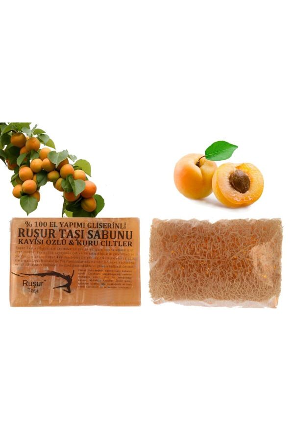 Ruşur Sefidab-Rushur Stone Soap with Apricot Extract Fiber 100% Handmade 1