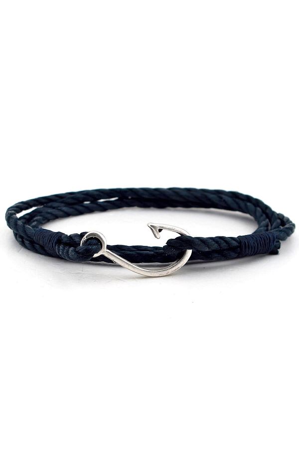 Solfera Men s Navy Blue Rope Three Sira Fishing Line Hook Fisherman Bracelet Bt445 Trendyol