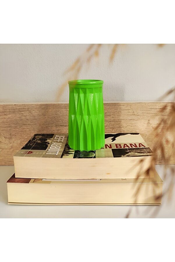 E.M.S AVM 2 Pieces Flower Pot Light Green Vase Decorative Object 10X5