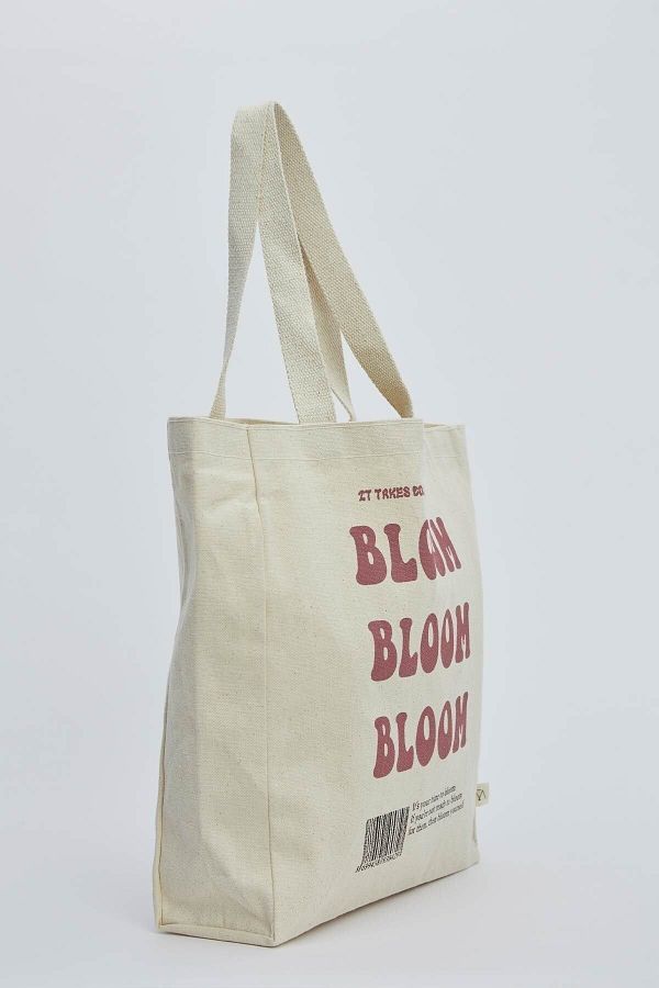 Manuka-Tragetasche „Bloom“ aus dickem Canvas mit Seitenfalten 1