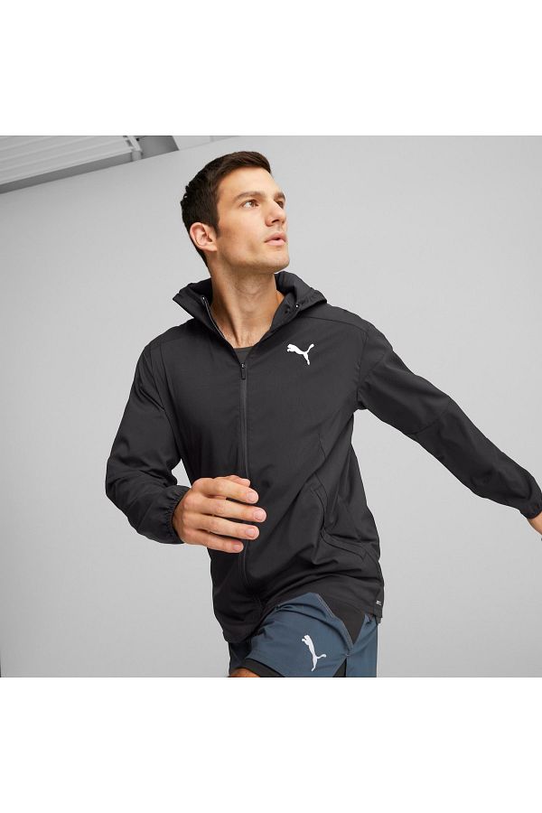 Puma Run Lightweight Jacket Black Men unisex Zippered Jacket Trendyol