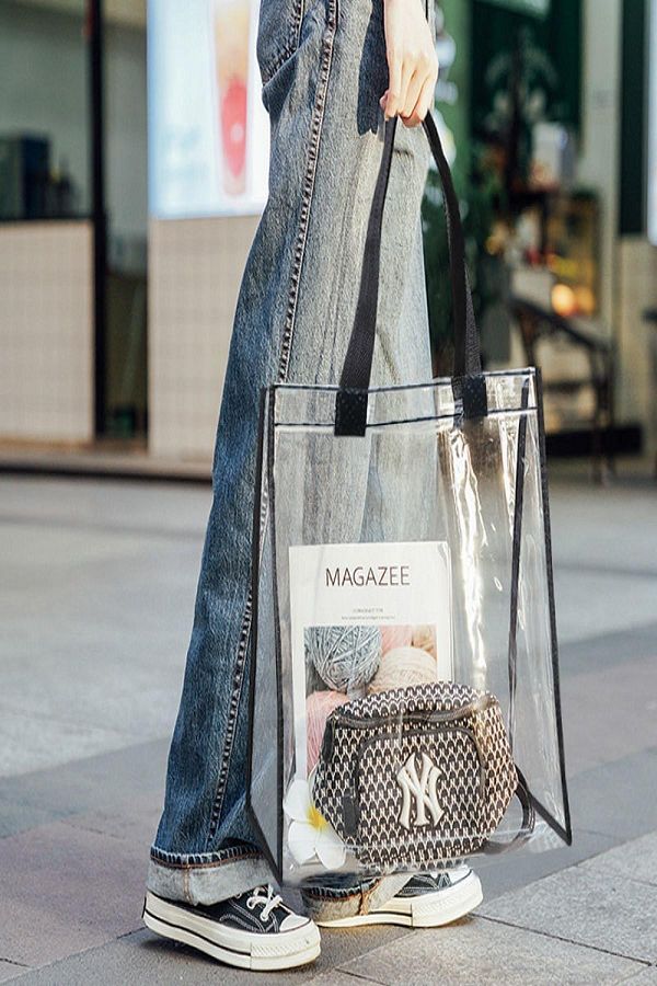 MasterCar Beach PVC Beach Bag Large Size Travel and Picnic Bag Shoulder Bag with Strap Trendyol