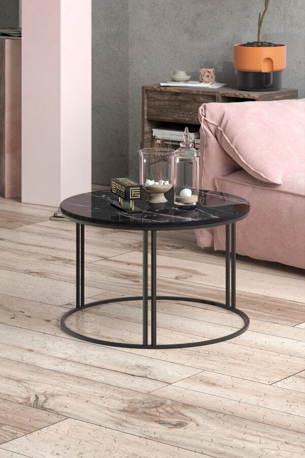 GOLDFALEZ-Luxury Round Coffee Table Bendir Collection | Special Edition | 70cm Modern Design 1