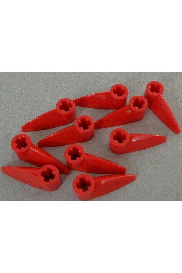 LEGO-Original Accessory Custom Moc Technic Bionicle 1 X 3 Tooth Red Teeth 4 Pieces Will Be Sent 1