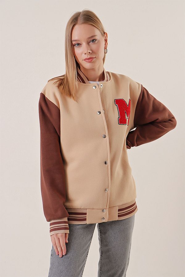 Pattaya Women s Embroidered Bomber College Jacket P22w110 68355 Trendyol