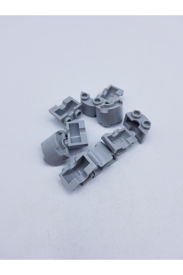 LEGO-الملحقات الأصلية أسطوانة مخصصة نصف 1 × 2 × 1 أسطوانة رمادية فاتحة 2 قطعة سيتم إرسالها 1