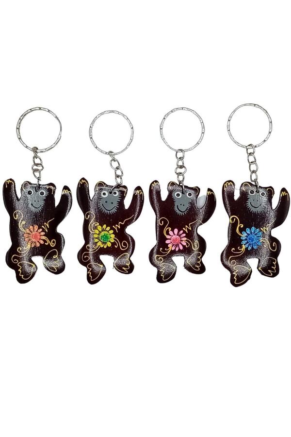 Dünyadan Hediyeler-Coconut Monkey Keychain Gift Pack of Four 1