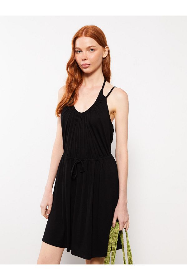 LC Waikiki-Strandkleid für Damen mit U-Ausschnitt und geraden Trägern 1