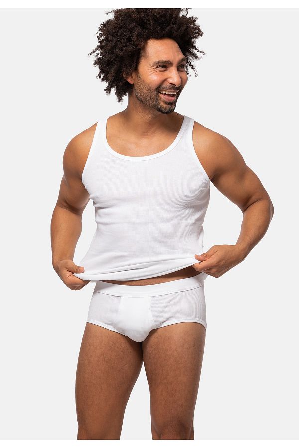 AMMANN 2er Pack Organic Cotton Doppelripp Slip Unterhose Trendyol