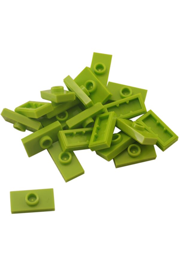LEGO Orjinal Aksesuar Plate Modified 1 X 2 Jumper Fıstık Yeşili Düz Fayans Tuğla 8 Adet Gönderilecek