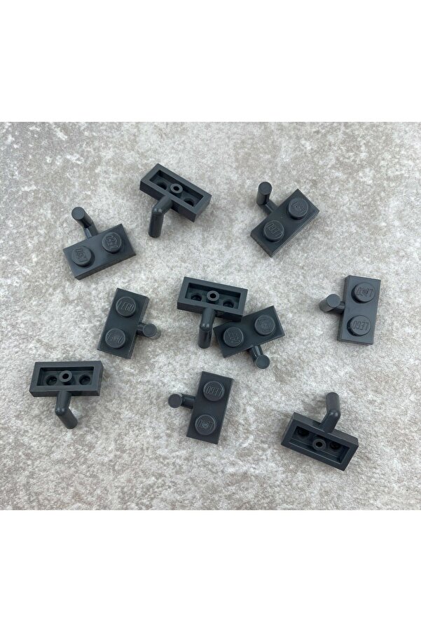 LEGO Orjinal Custom Aksesuar Plate Modified 1 X 2 Yatay Bar Koyu Gri Düz Tuğla 4 Adet Gönderilecek