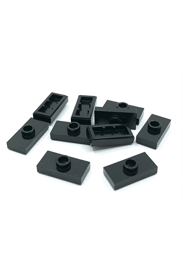 LEGO Orjinal Moc Aksesuar Plate Modified 1 X 2 Jumper Siyah Düz Fayans Tuğla 8 Adet Gönderilecek