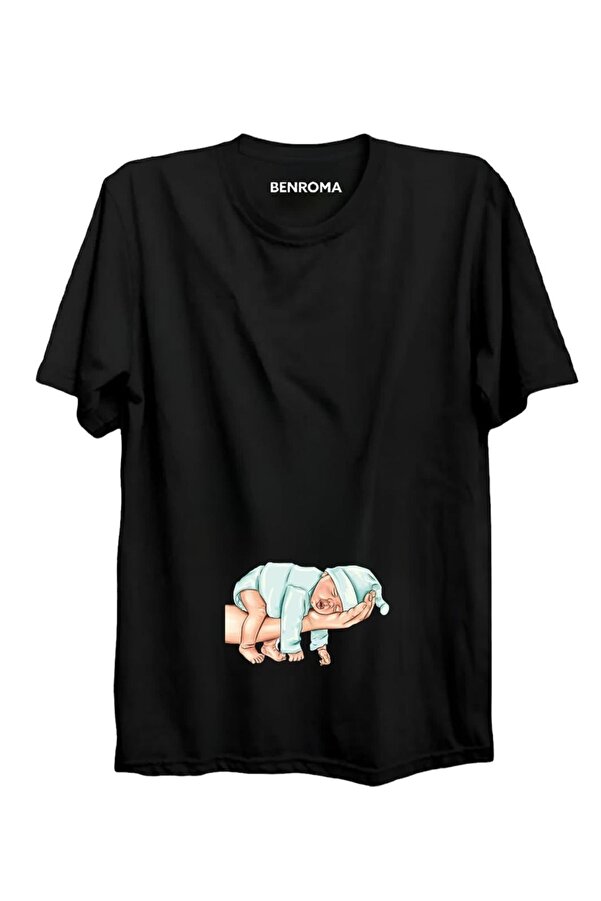 BENROMA Baskılı Salaş Kalıp Hamile Tişört