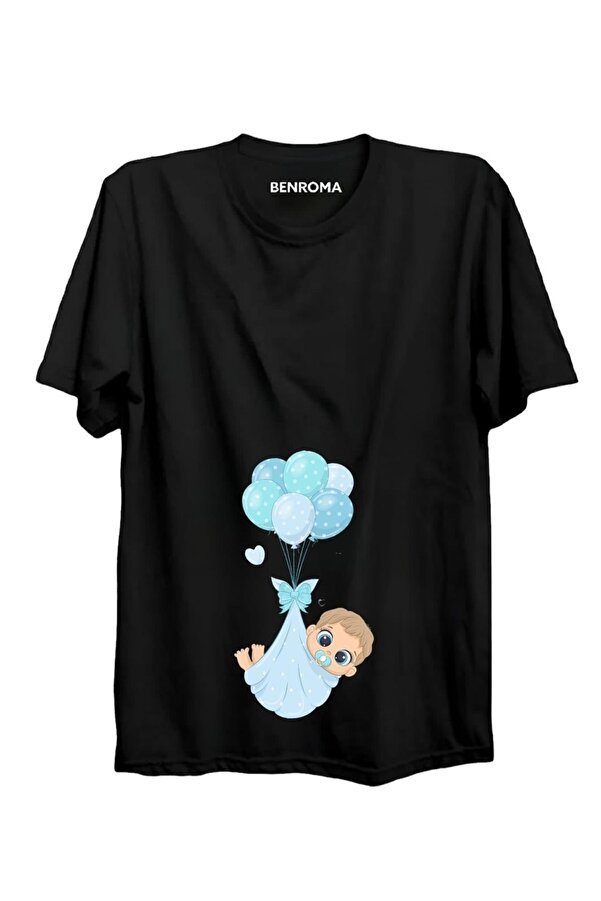 BENROMA Baskılı Salaş Kalıp Hamile Tişört
