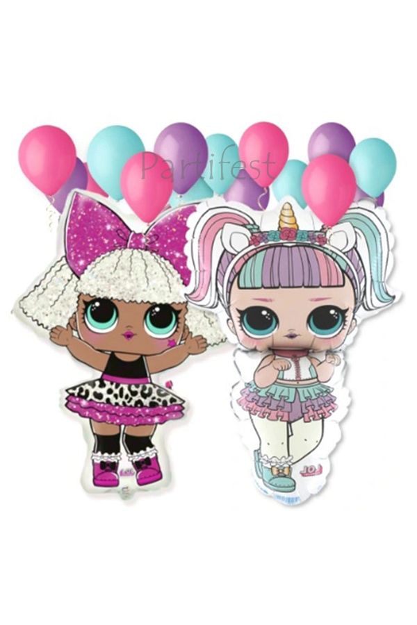 Parti Station Lol Surprise Balloon Set Lol Baby 5 Years Old Balloon Set Lol Birthday Party Set Trendyol