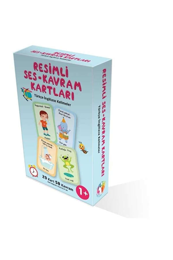 MERT BEBEK Resimli Ses- Kavram Kartları, Ses Kartları, Ses-taklit Kartları Türkçe -ingilizce